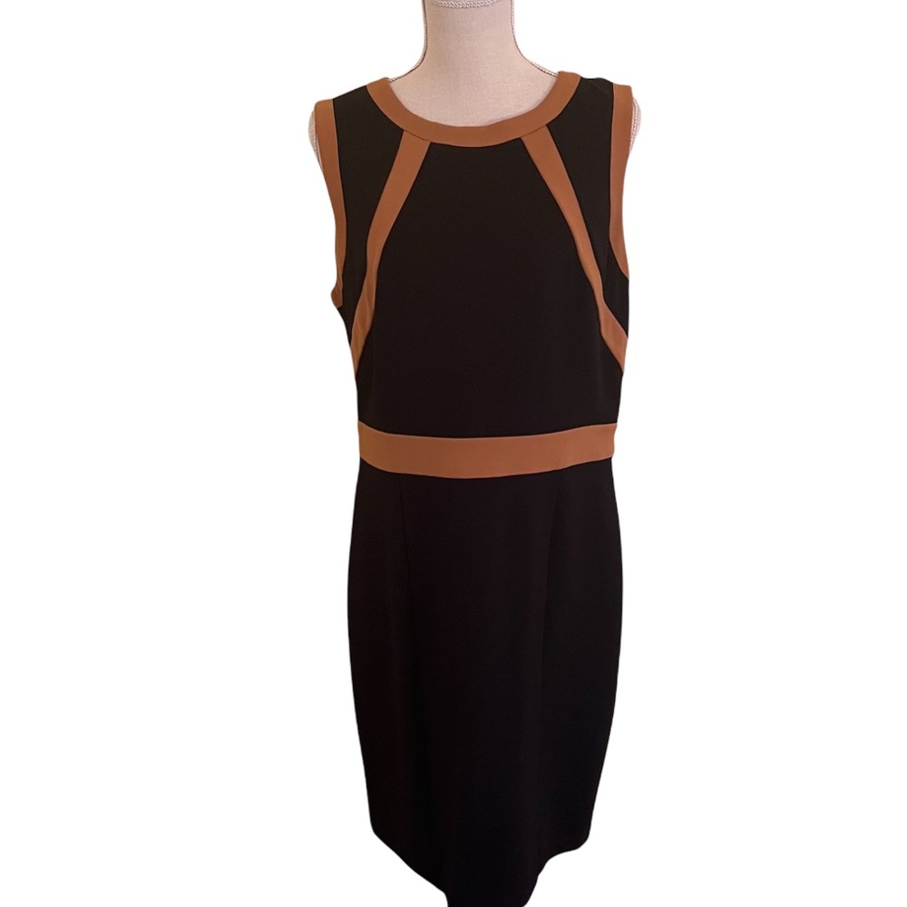 41 Hawthorn Black and Tan "Rosemary" Ponte Knit Dress XL